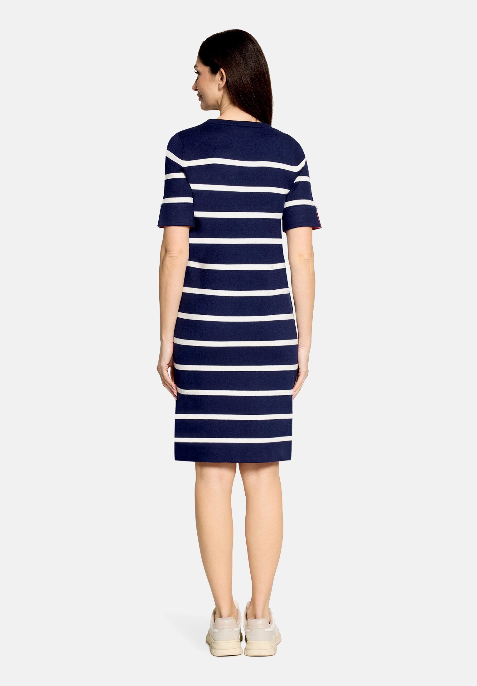 Cartoon Strickkleid Damen mit Rundhalsausschnitt