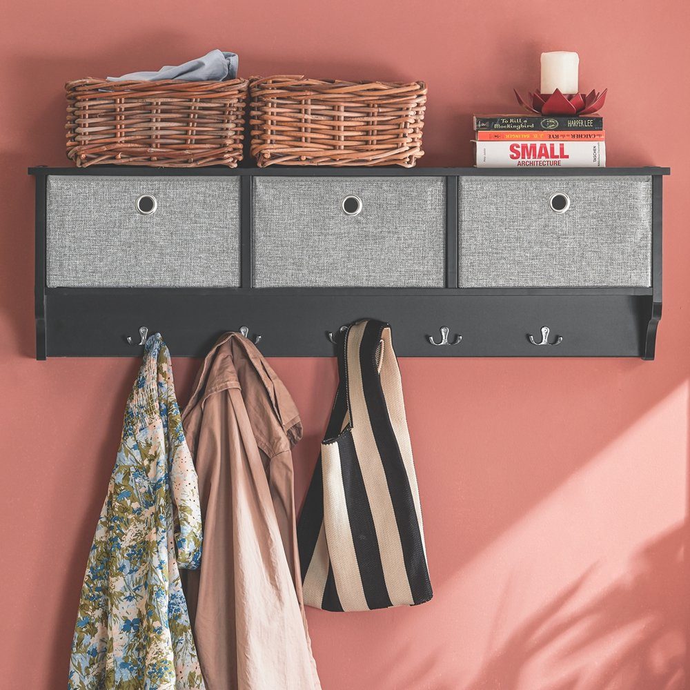 SoBuy Wandgarderobe FRG282, Flurgarderobe Kleiderhaken Hängeregal günstig online kaufen