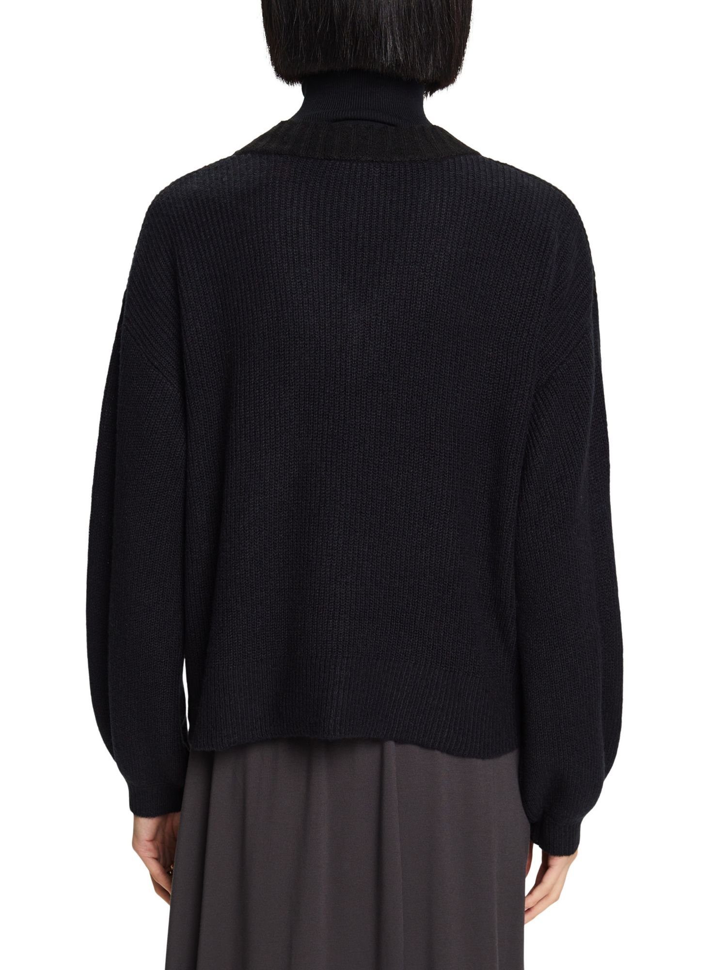 edc BLACK Wollmix Esprit Pullover mit V-Ausschnitt-Pullover by V-Ausschnitt,