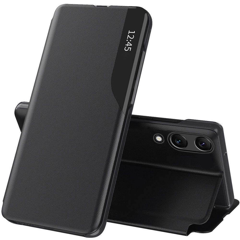 FITSU Handyhülle Handytasche für Samsung Galaxy S25 Edge Hülle Flipcase Cover 6,7 Zoll, Schwarz Klapphülle Bookcase Etui