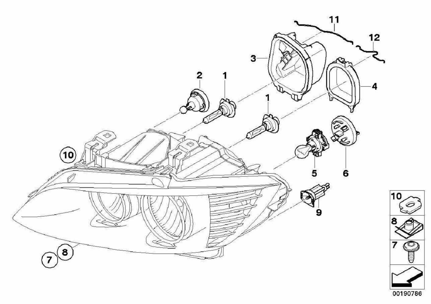 BMW Lampenfassung BMW Glühlampe Blinkleuchte PY24W Gelb 3er 4er 5er X3 X4 X5 07119905468, (1-St)