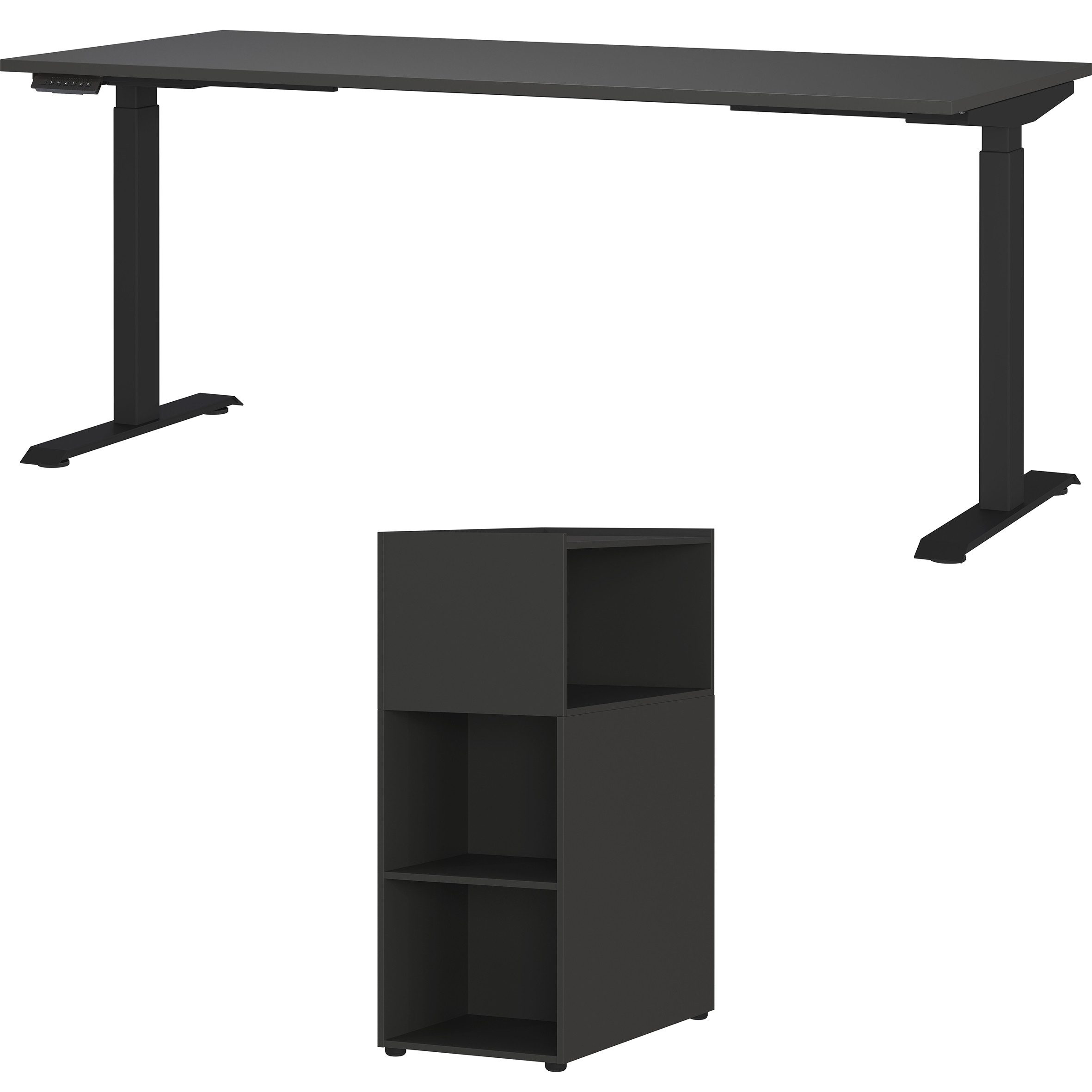 GERMANIA Büromöbel-Set Mailand, (2-tlg), inkl. Schreibtisch und Raumteiler