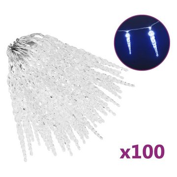 vidaXL Lichterkette Eiszapfen-Lichterkette 100 Stk Blau Acryl