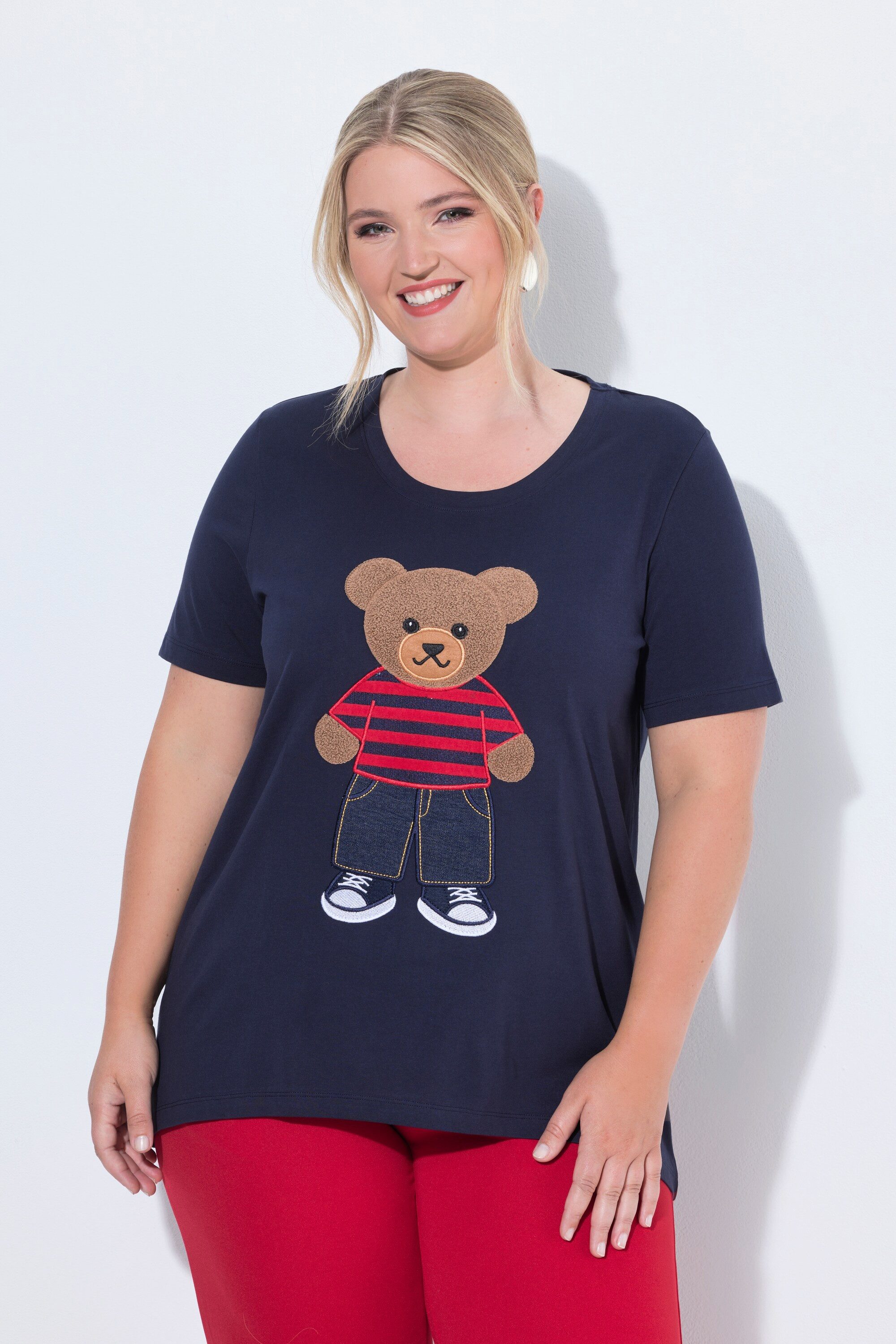 MIAMODA T-Shirt T-Shirt A-Linie Frottee-Bär Halbarm