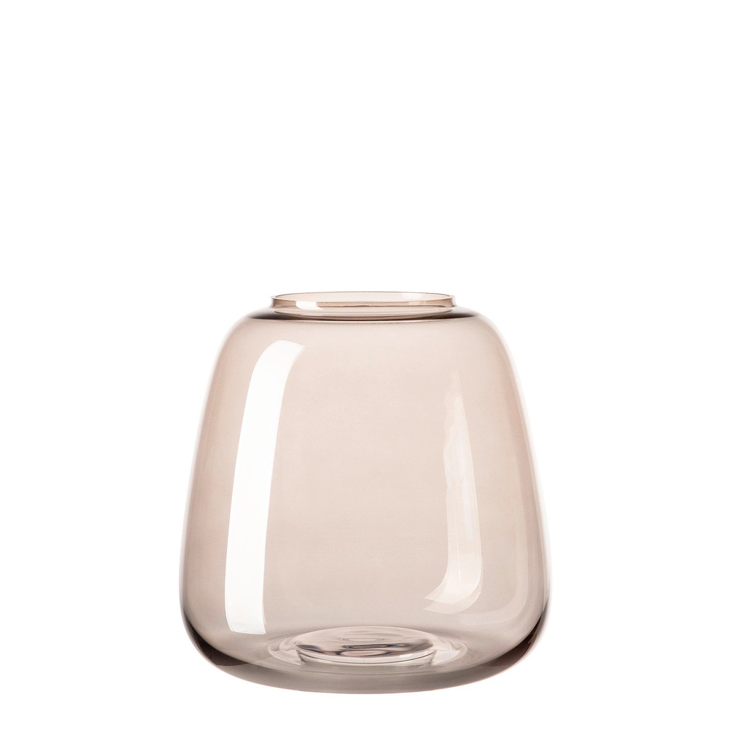 Fink Dekovase SUNDAY Vase - H.19 x Ø18 - grau - Glas - Blumenvase - Wohnaccessoire (1xVase, 1 St., Glasvase - Tischvase), Dekovase Blumenvase - Elegante Vase für stilvolle Raumgestaltung