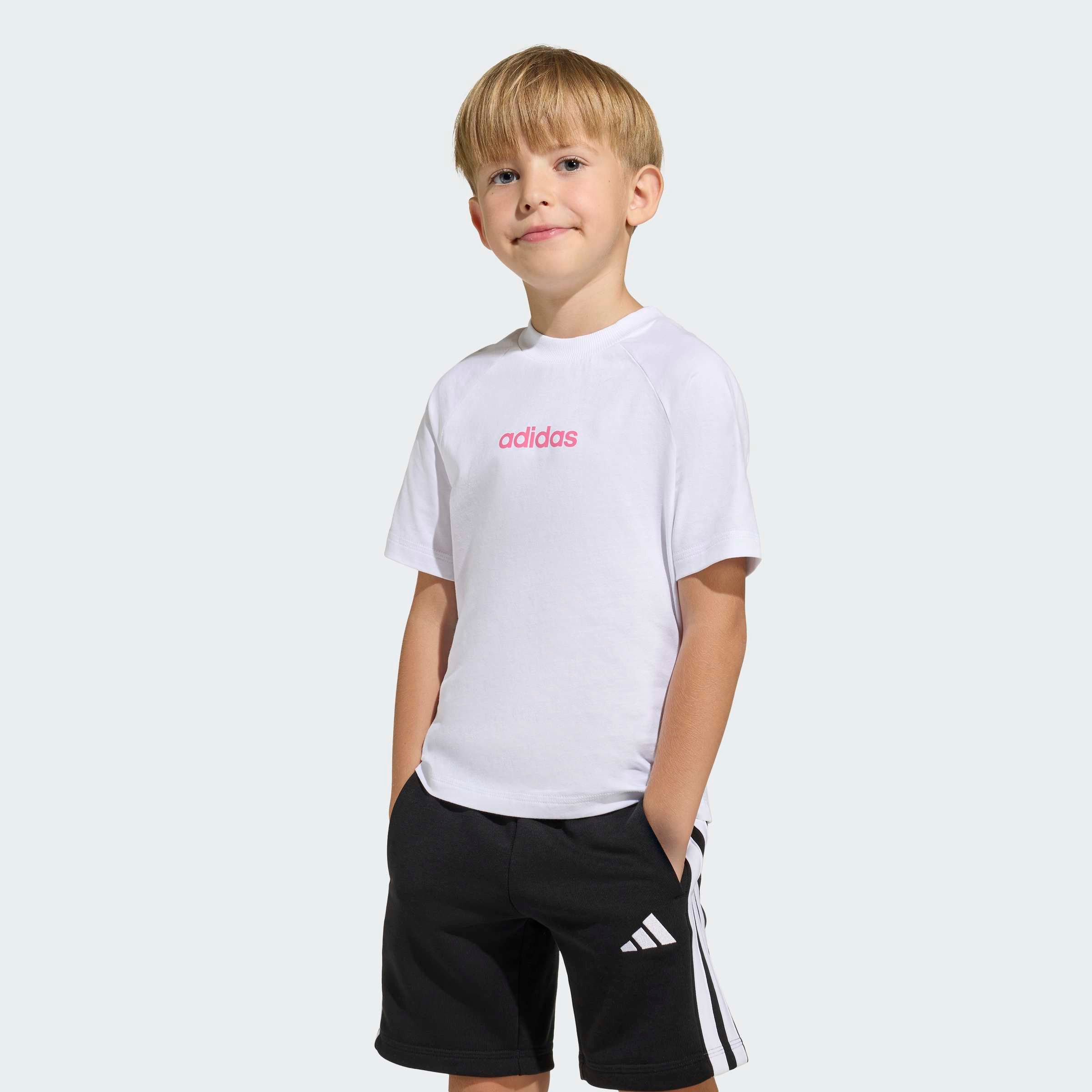 adidas Sportswear T-Shirt LK LIN TEE 160 für Kinder, Rundhalsausschnitt, ohne Verschluss, weiches Material