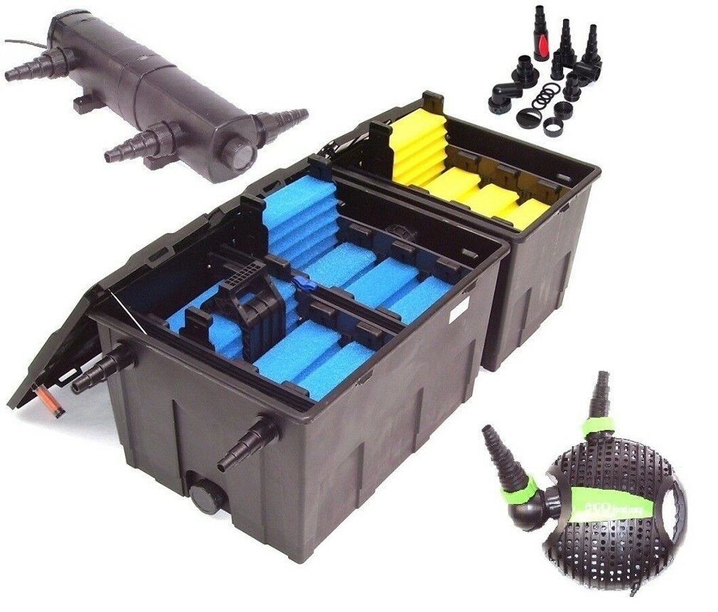 Teichfilter Teichfilter 55B 90000l + UVC 36 W Lampe + Teichpumpe 8500 SET 3-fach