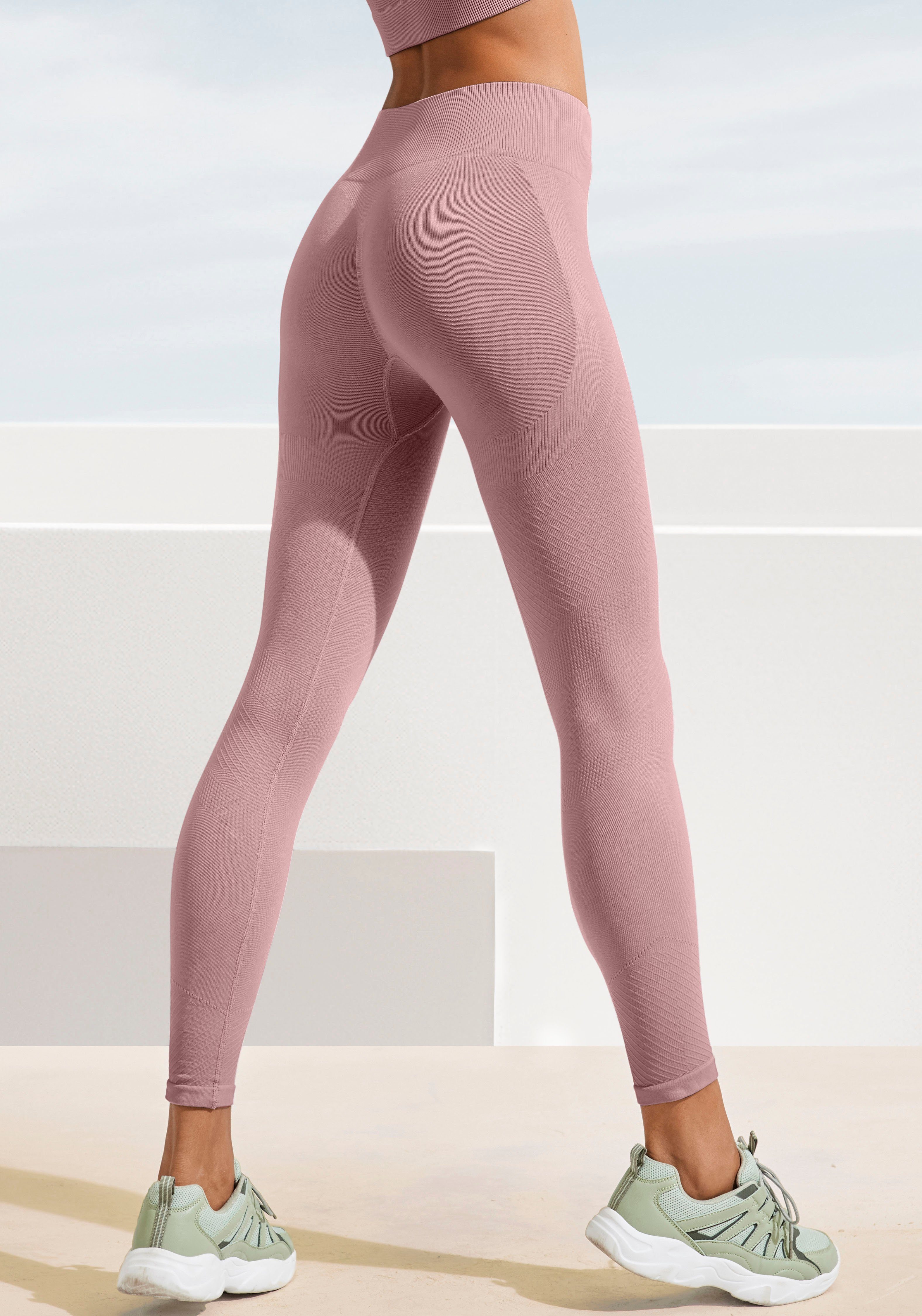 LASCANA Seamless Leggings Po Push Up mit Rippstruktur und Shapingeffekt, Sp günstig online kaufen