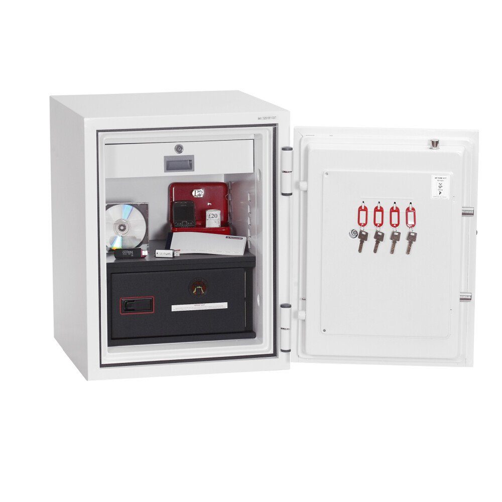 Phoenix Tresor Phoenix DS2501E Datenschutztresor Datacombi elek Tastenschloss Weiß (1-St)