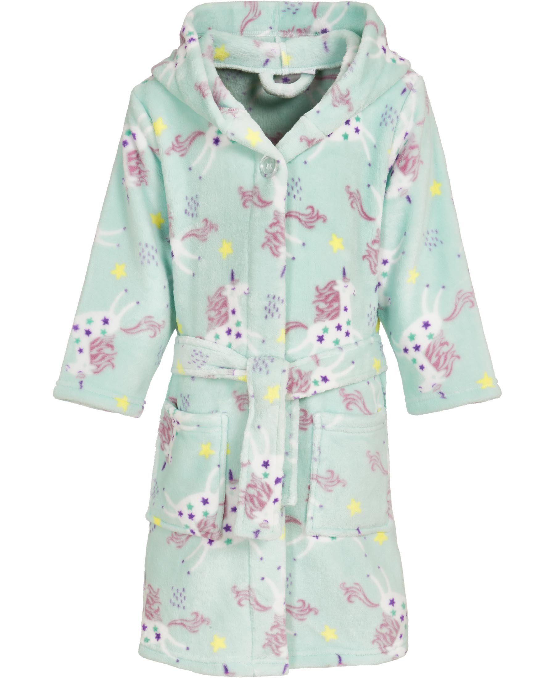 Playshoes Kinderbademantel Fleece-Bademantel Einhorn