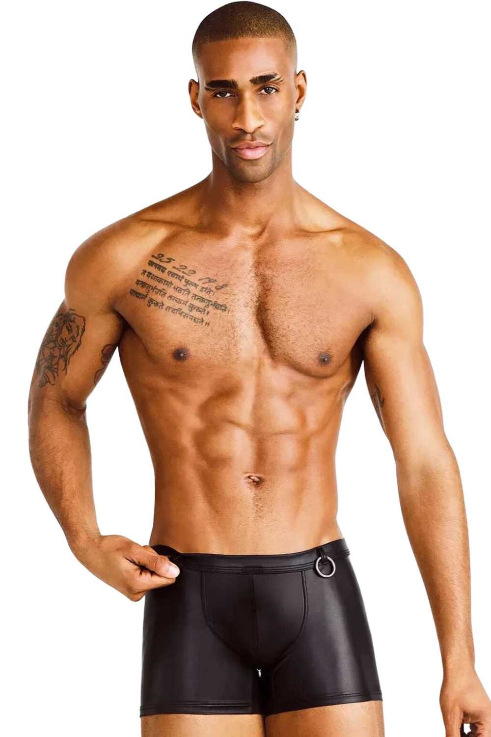MANSTORE Boxershorts M2319 Hip Boxer Männerunterhose schwarz