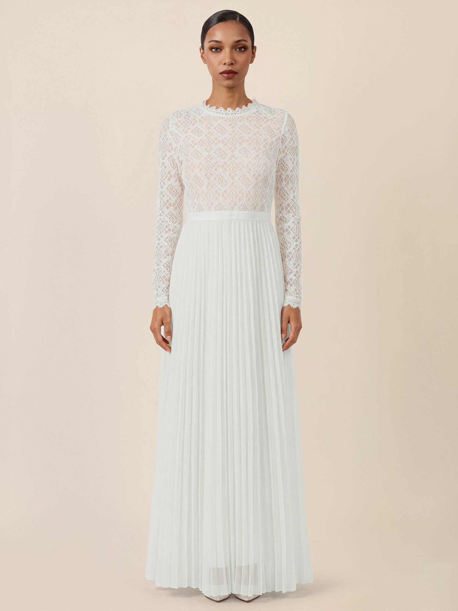 Apart Abendkleid Spitzenkleid mit Plissee-Rock günstig online kaufen