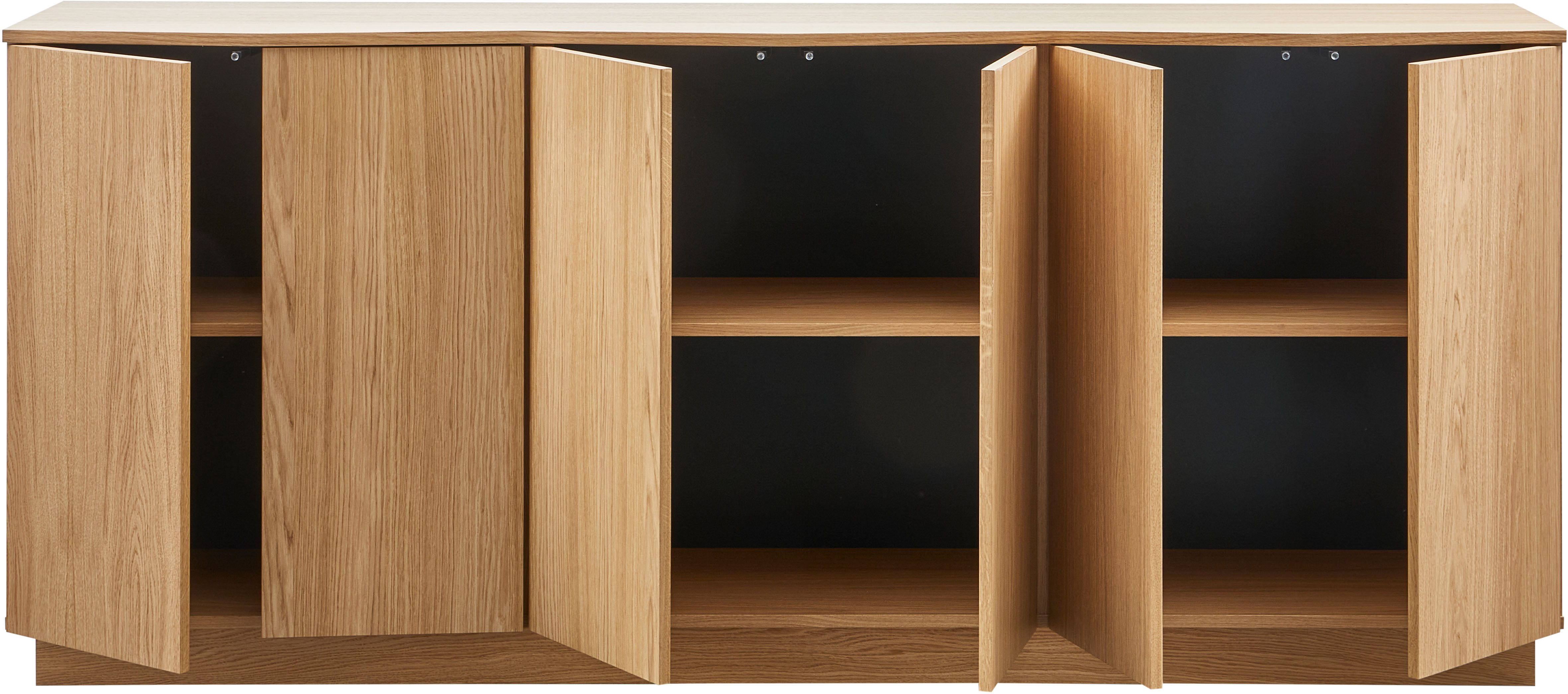 WOOOD Kommode, Sideboard aus Eichenfurnier mit zeitlosem Design und Maserung