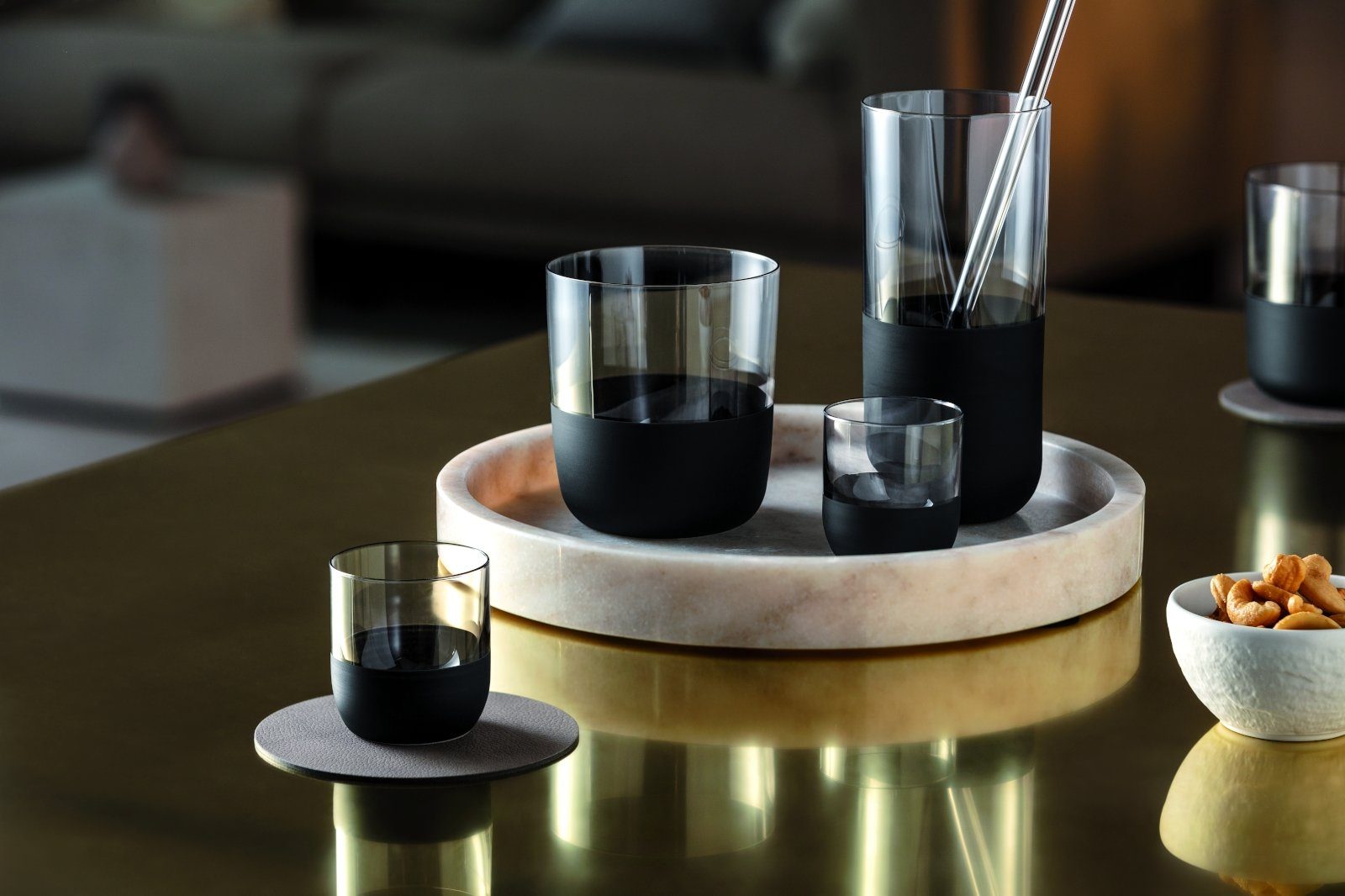 Villeroy & Boch Gläser-Set Manufacture Rock Whiskybecher Set 4tlg., Kristallglas