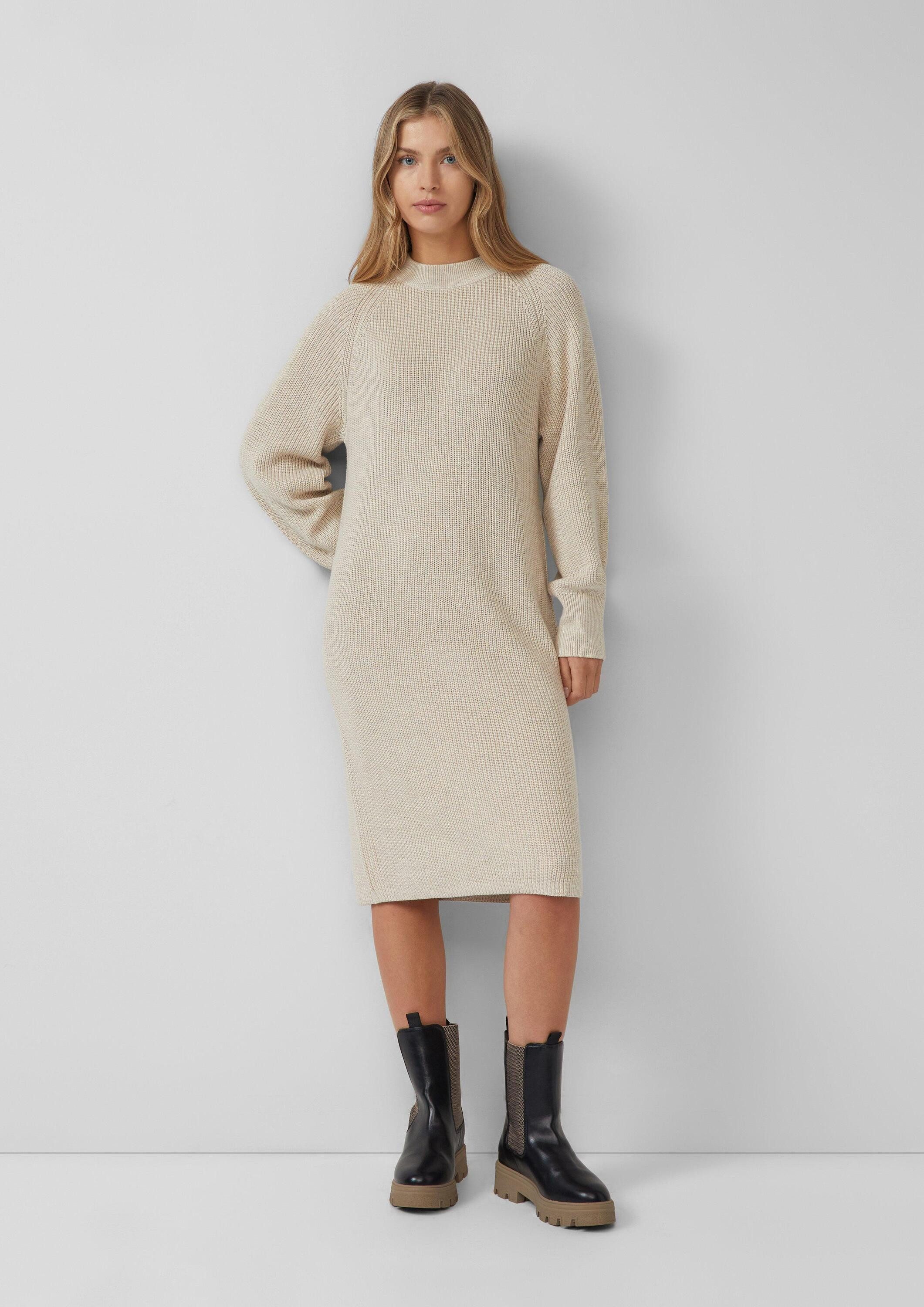 s.Oliver Midikleid Kleid Midi-Strickkleid mit Rippbündchen günstig online kaufen