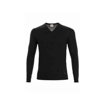 OLYMP V-Ausschnitt-Pullover schwarz regular fit (1-tlg)