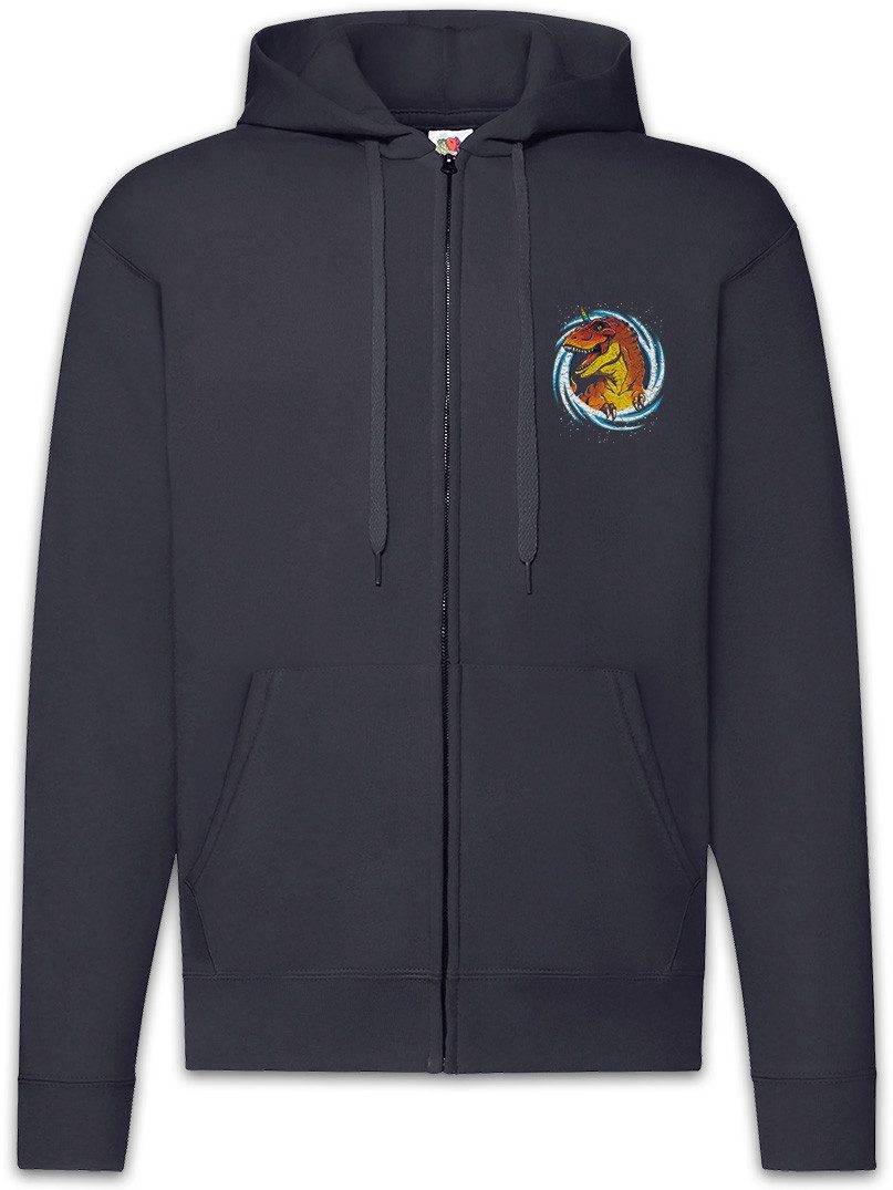 Sweatjacke Unicorn Rex Zipper Hoodie Tyrannosaurus T-Rex Dinosaurier Einhorn Dino