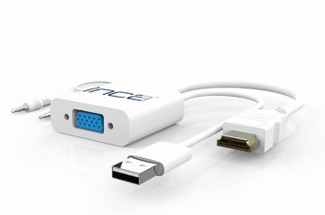 INCA VGA zu HDMI Konverter mit USB- und Audiokabeln HDMI-Adapter