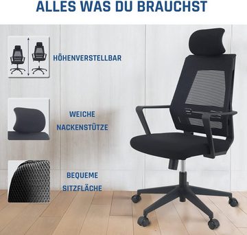 KLIM Bürostuhl K300, moderner und ergonomischer Bürostuhl für die Arbeit, Hochwertige Qualität, Stylischer Stuhl fürs Arbeitszimmer