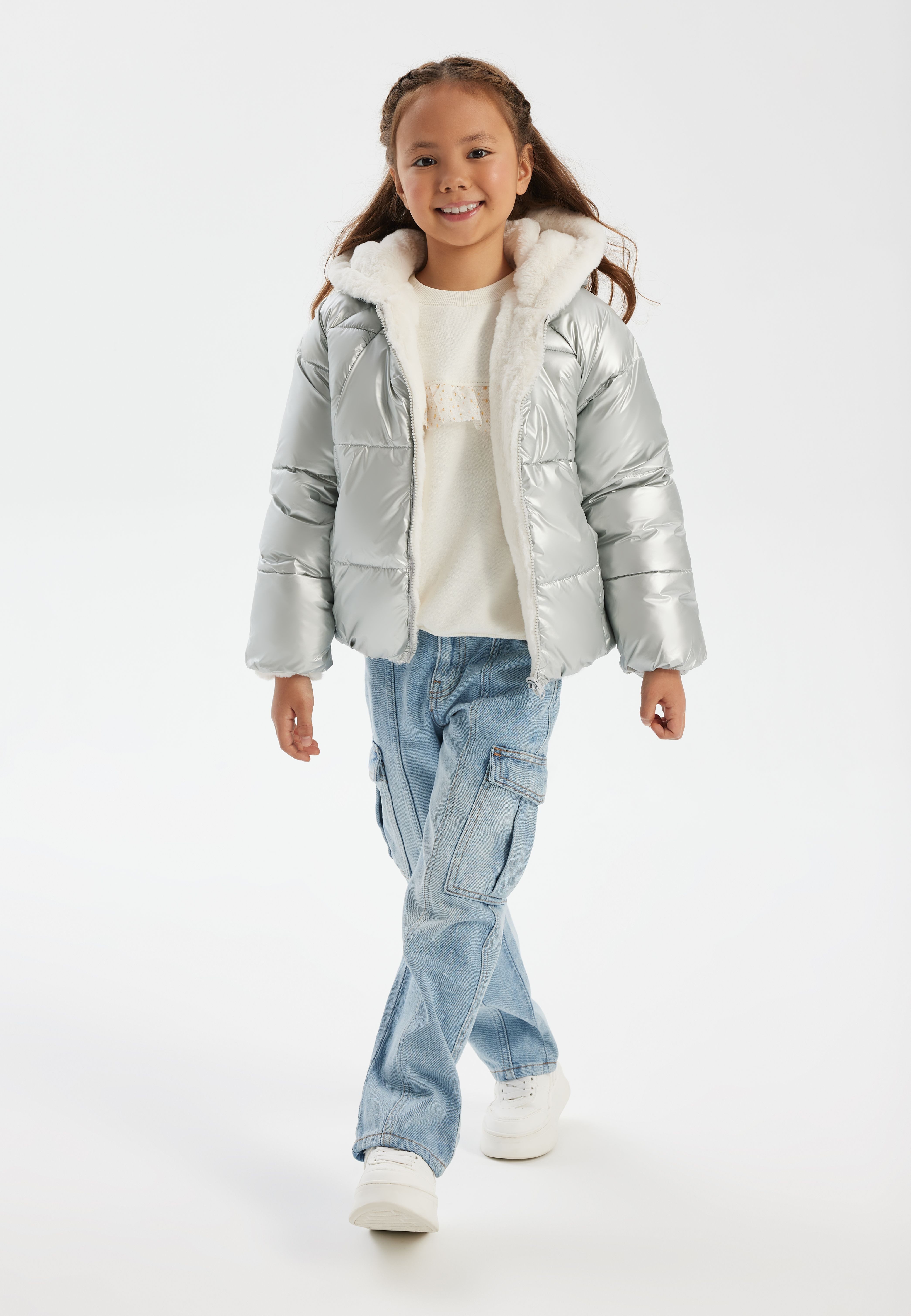 MINOTI Winterjacke Wendejacke mit Teddystoff (9m-8y) günstig online kaufen