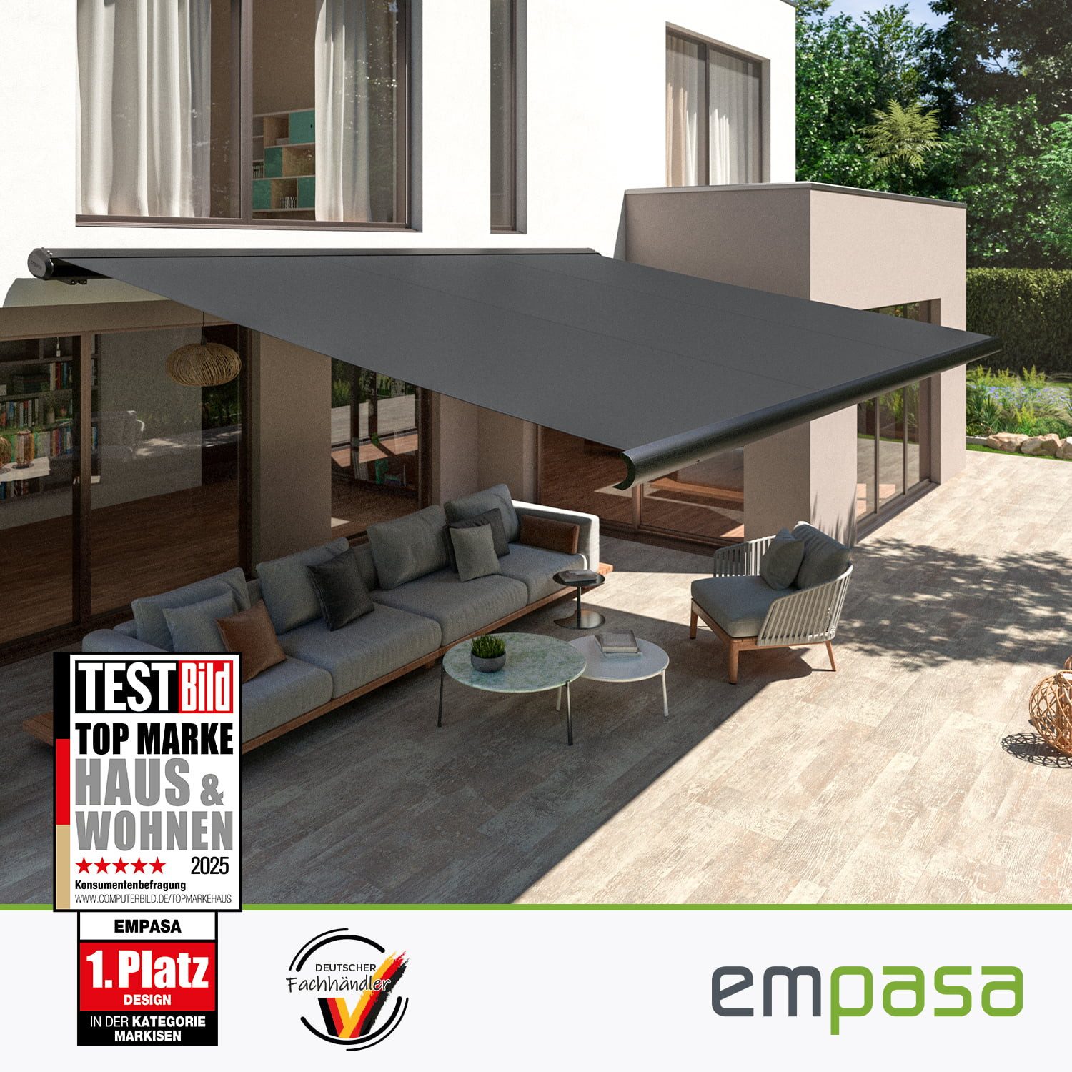 empasa Kassettenmarkise Vollkassettenmarkise "PROFI" Markise Kassettenmarki günstig online kaufen