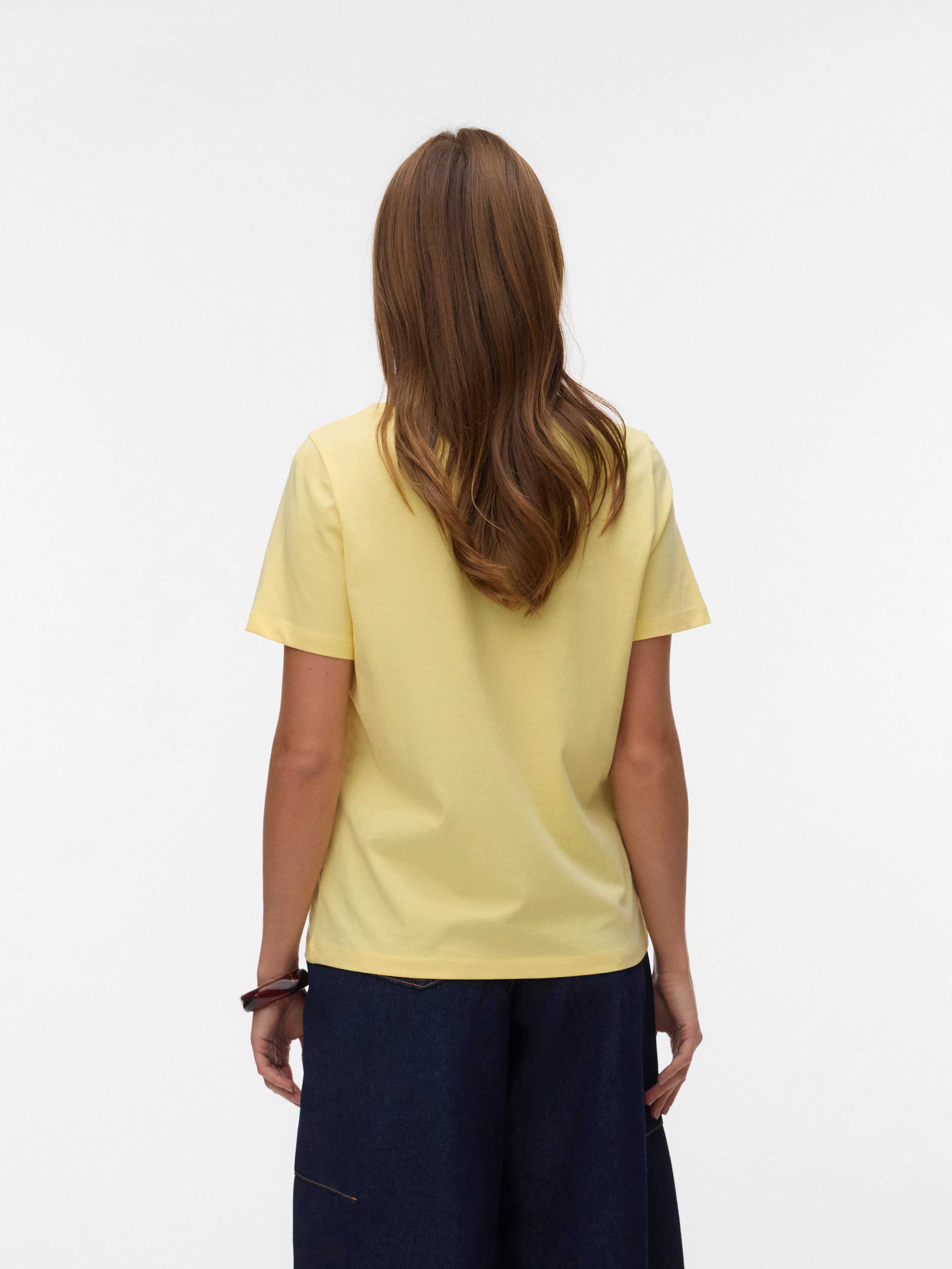 Vero Moda Kurzarmshirt VMPAULINA SS V-NECK T-SHIRT JRS NOOS Baumwolle günstig online kaufen