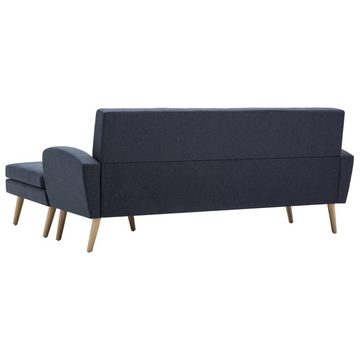 furnicato Sofa in L-Form Stoffbezug 186 x 136 x 79 cm Dunkelgrau