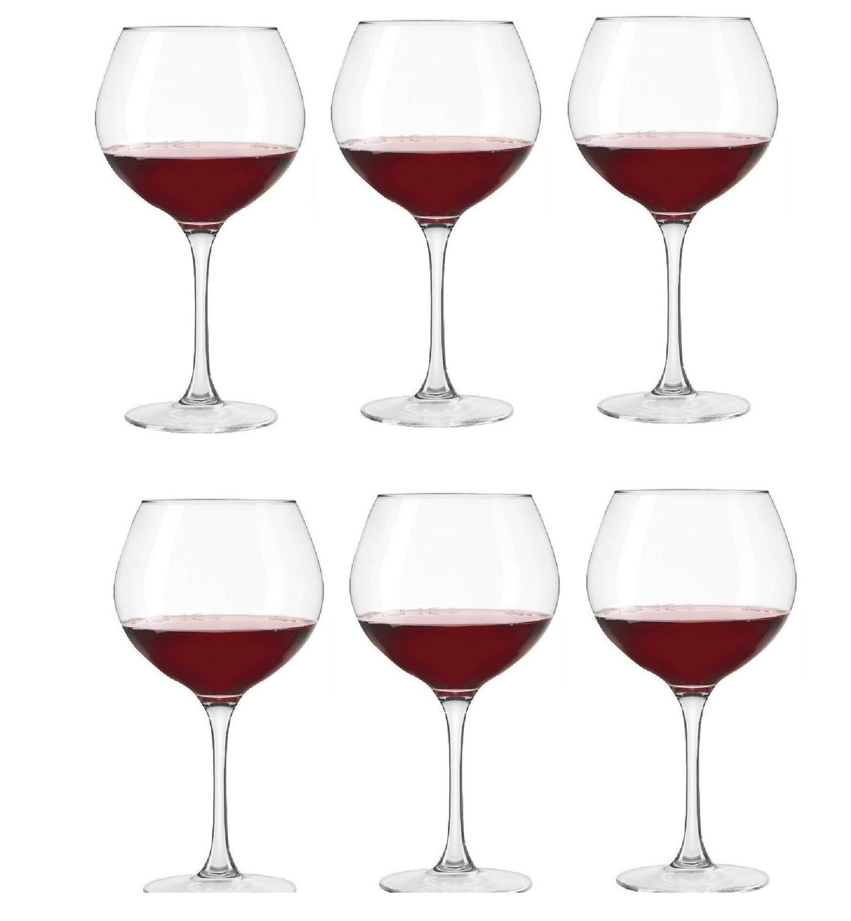 LEONARDO Rotweinglas 6 x Burgunderglas Weinglas 600ml Serie TWIN