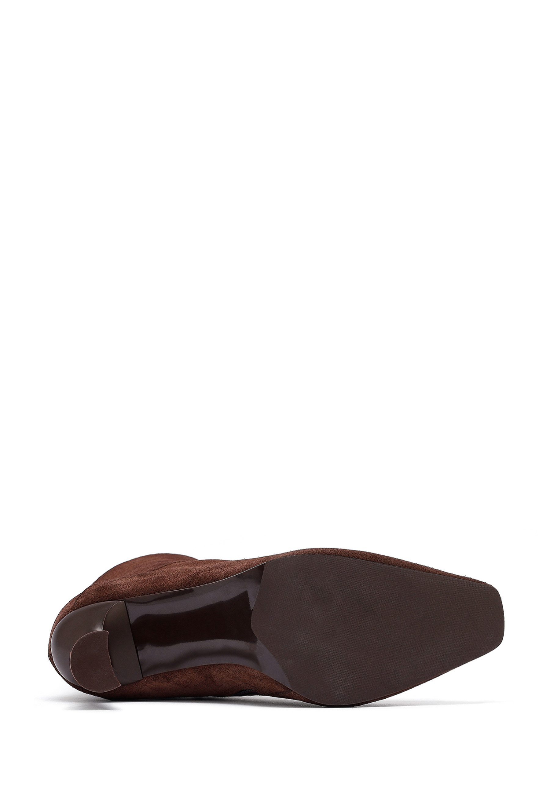 Derimod Absatz-Stiefeletten aus Veloursleder Ankleboots Leder-Textil-Futter, TPU Sohle, Absatz 9 cm