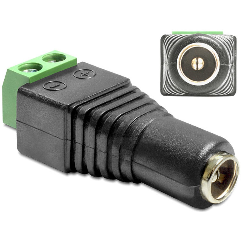 Delock Delock 65485 DC (Strom) Adapter [1x DC-Buchse 5.5 mm - 1x 2-polig] Sch TV-Adapter
