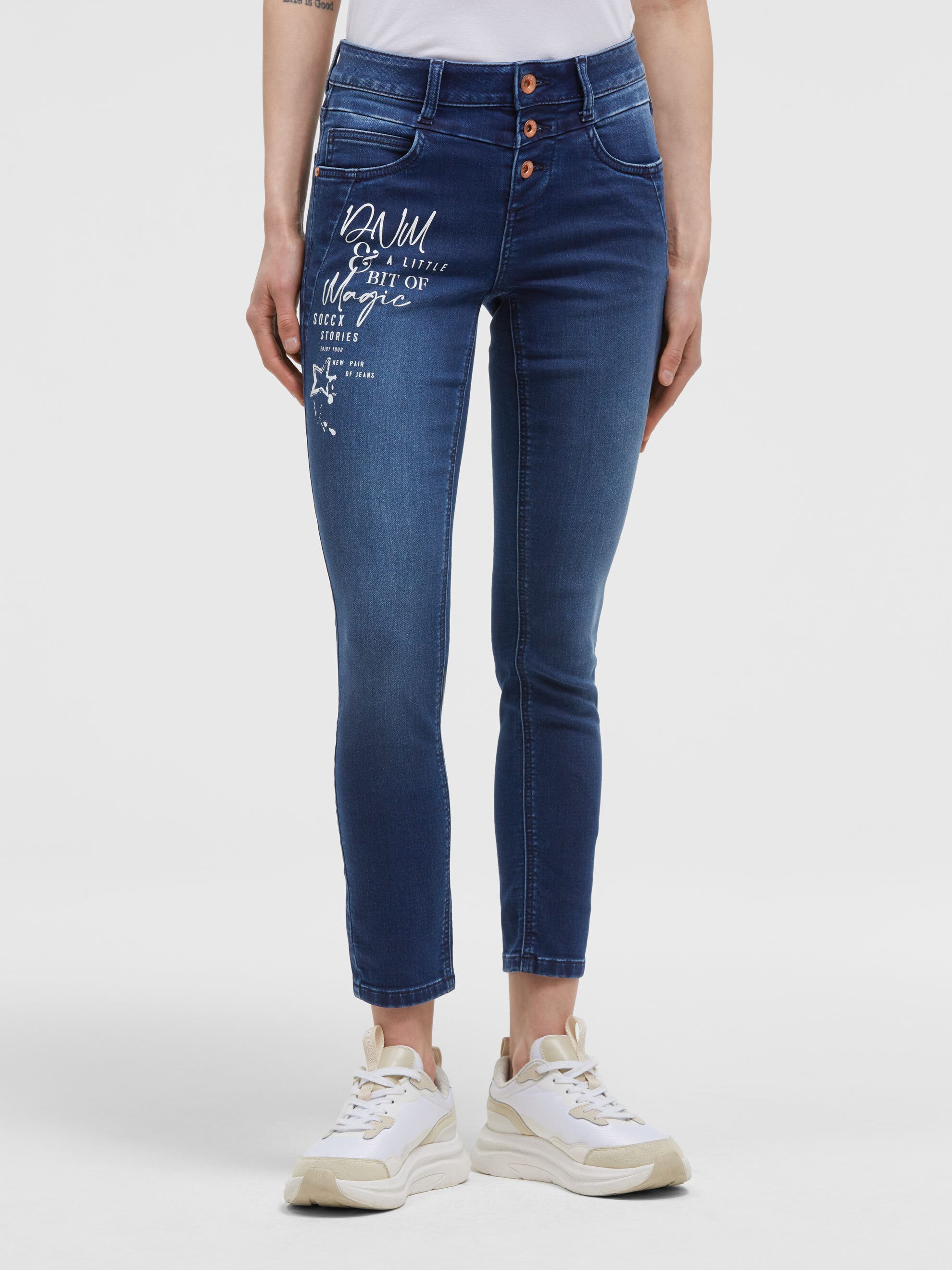SOCCX Slim-fit-Jeans mit normaler Leibhöhe