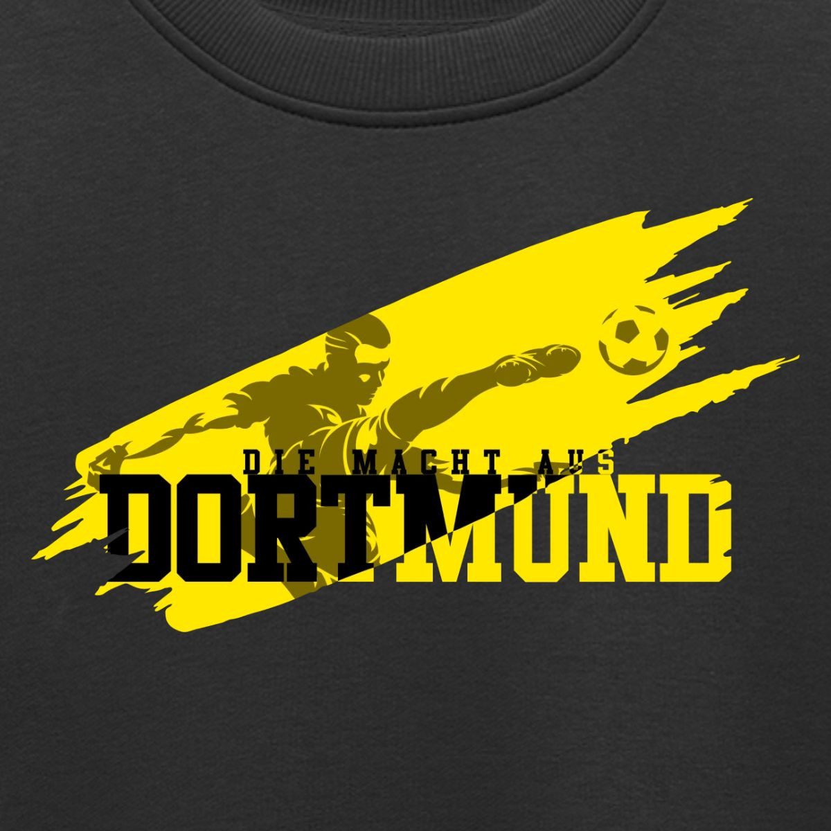 Spreadshirt Sweatshirt Die Macht Aus Dortmund Schwarz-Gelb Fußball Fan Kinder Premium Pullove (1-tlg)