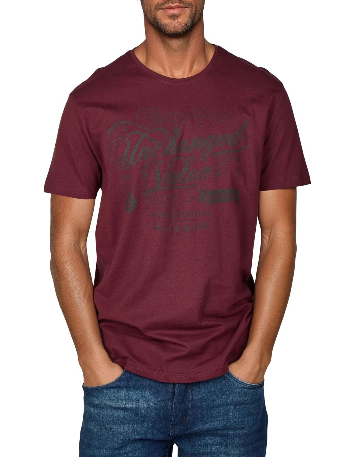 riverso T-Shirt Herren Printshirt RIVLeon Regular Fit (4-tlg) Kurzarm Tee Shirt mit Rundhalsausschnitt aus 100% Baumwolle