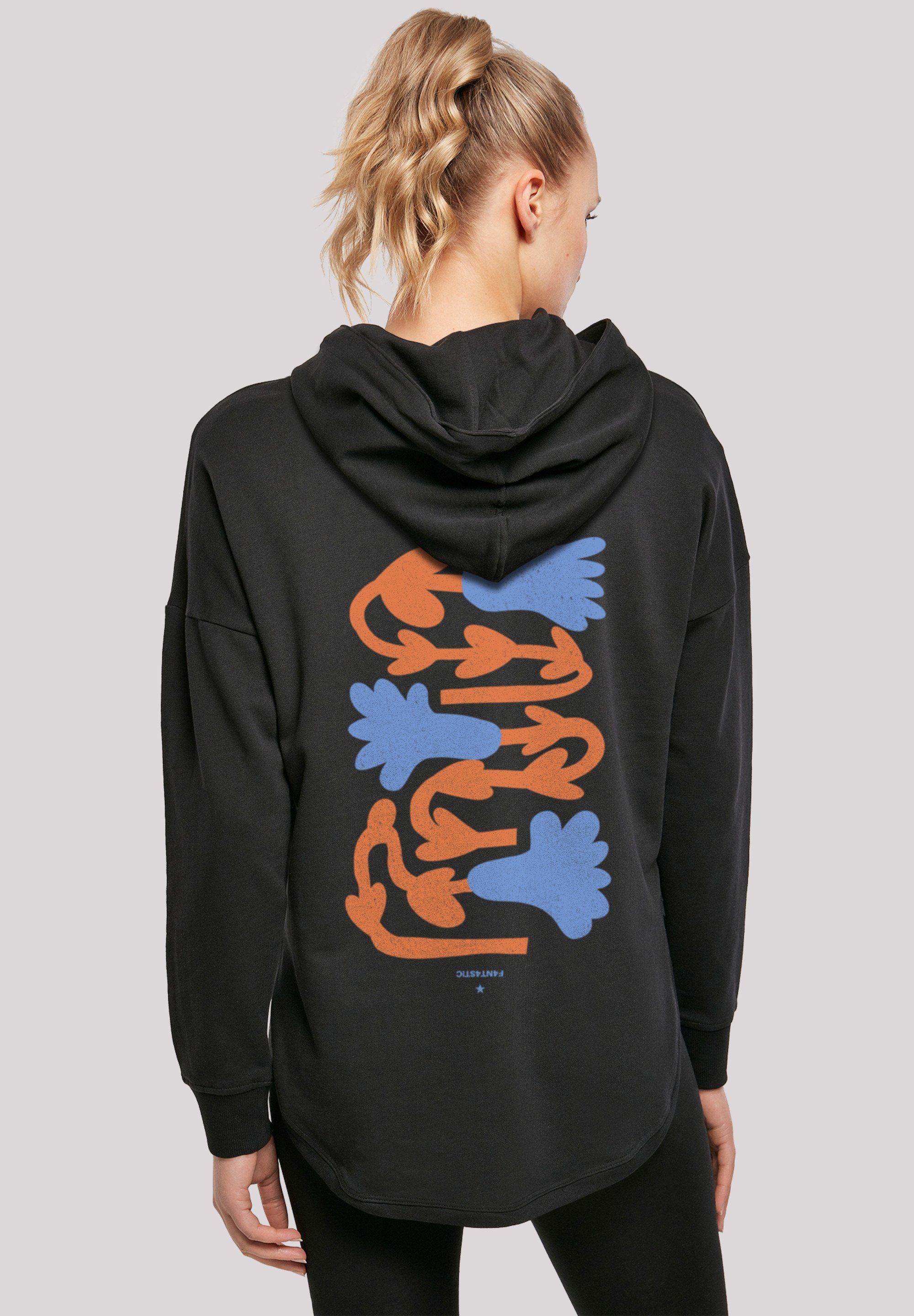 F4NT4STIC Kapuzenpullover Blumen Muster Print schwarz | Hoodies