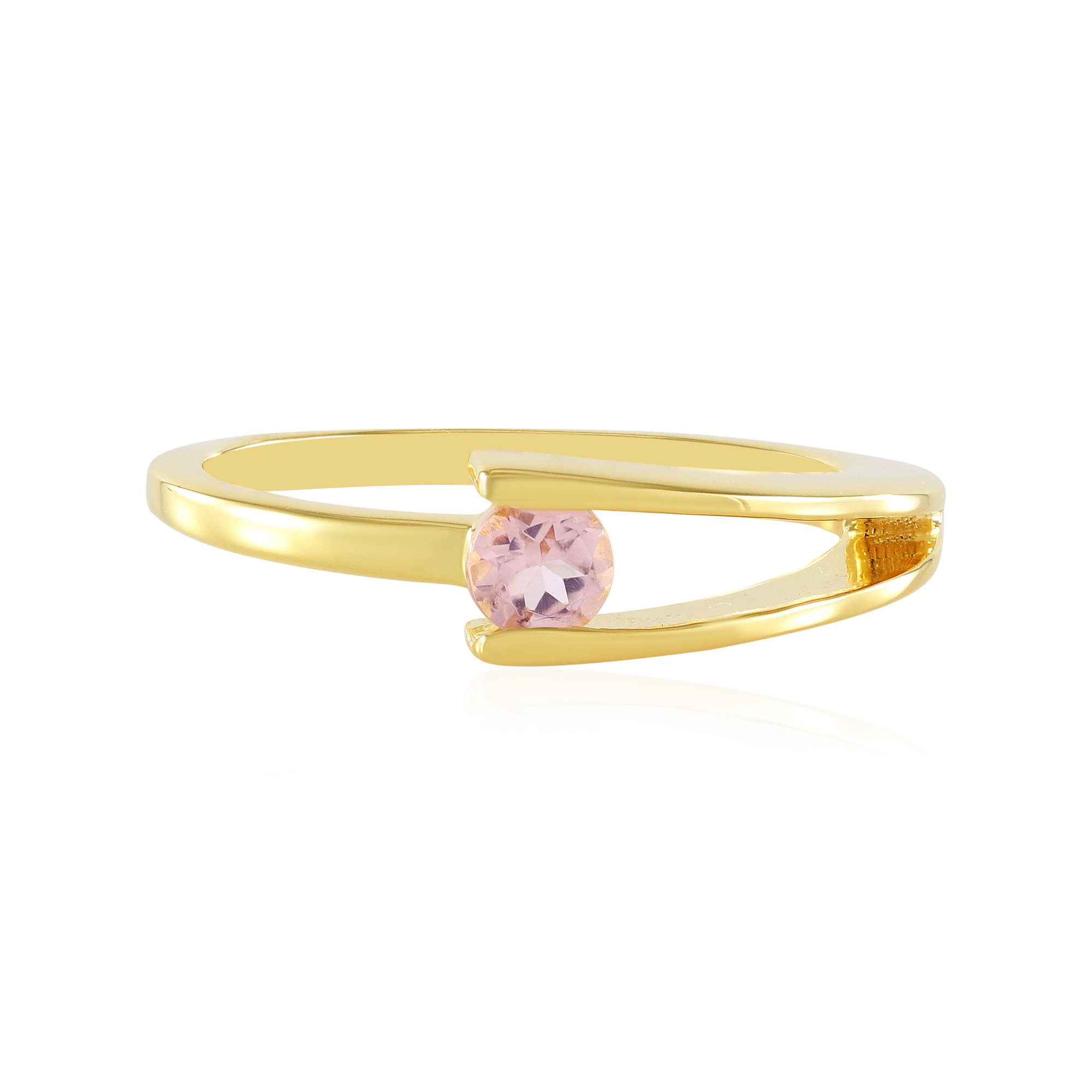 Cavill Solitärring Cavill Ring mit 0,22 ct Pink-Turmalin, vergoldetes 925 Silber (1-tlg)