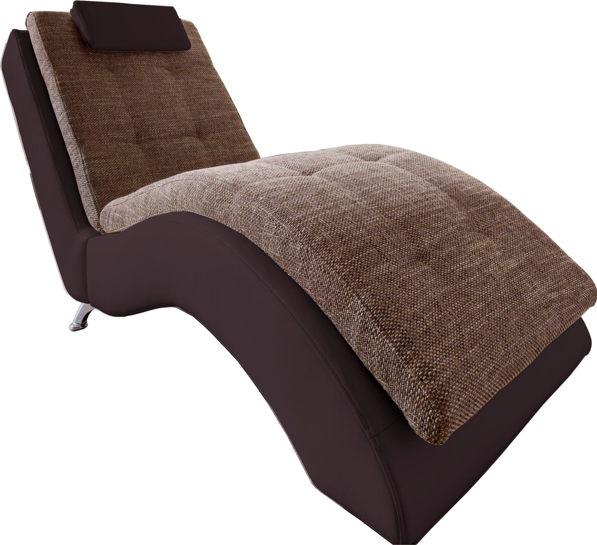 Home affaire Relaxliege Vengo 2, moderne Solitär Relaxpolsterliege, bequem und elegant, mit Kopfkissen, Mattenoptik auf Korpus