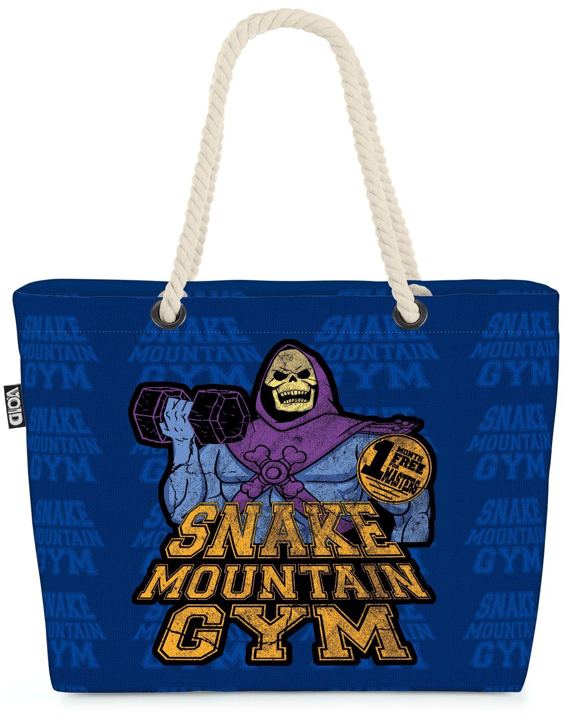 VOID universe Snake blau Mountain Gym (1-tlg), he Shopper Strandtasche man Fitness skeletor