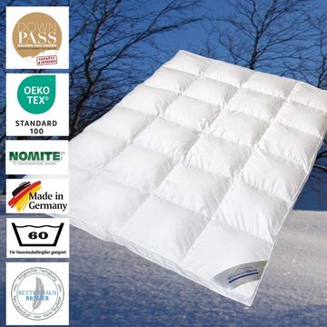 Daunenbettdecke, Winter Außensteg Bettdecke Daunendecke 1040g premium Daunen 135x200, SPESSARTTRAUM, Füllung: 90% neue weiße Daunen, 10% neue weiße Kleinstfederchen, Bezug: 100% Baumwolle, Allergikergeeignet