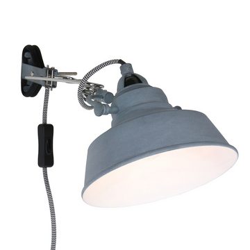 etc-shop Wandleuchte, Leuchtmittel nicht inklusive, Wandleuchte Klemmstrahler Wand Spot kippbar Wandlampe weiß grau,-