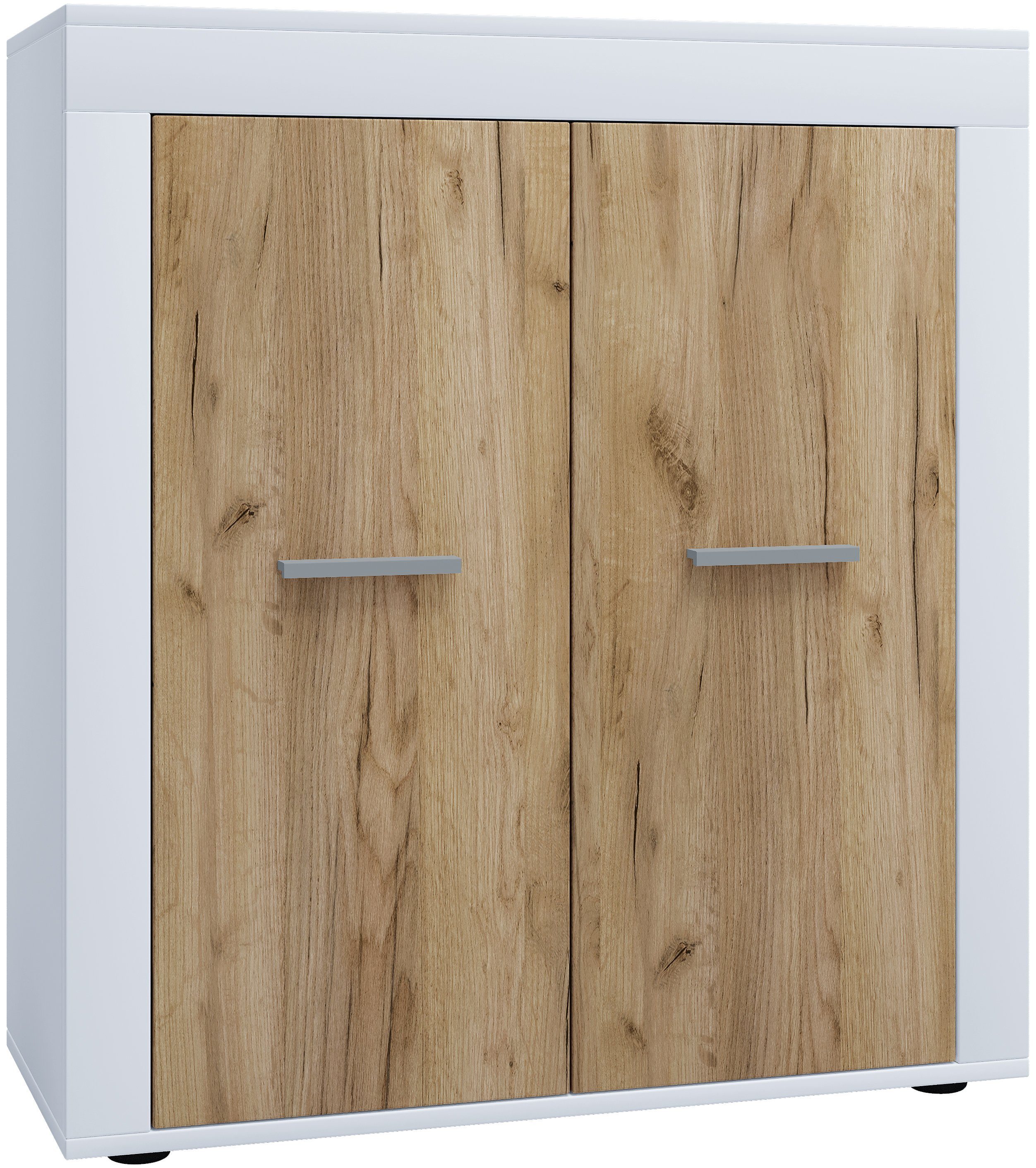 VCM Kommode Sideboard Usilo H. 89 x B. 80 x T. 35 cm, Holz Kommode, Sideboard mit Drehtüren, Anrichte