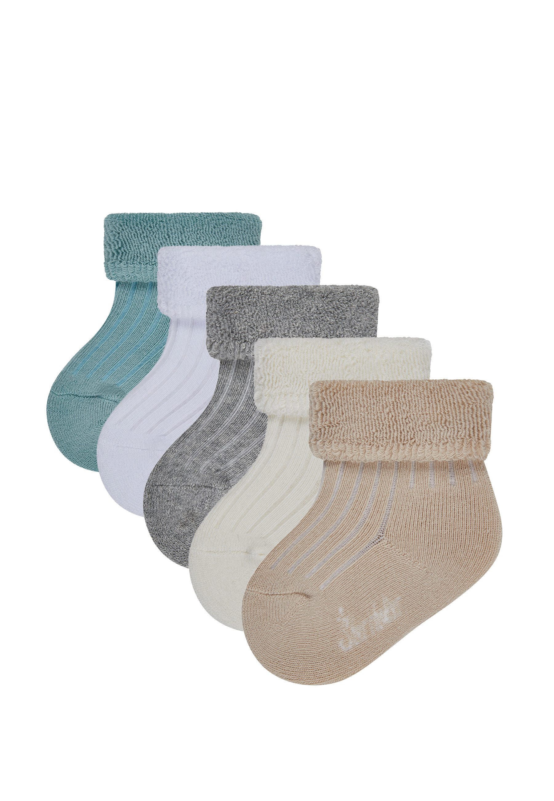 Sterntaler® Basicsocken Multipack Baby Socken mit Umschlag und Innenfrottee (5-Paar, 5er-Pack)