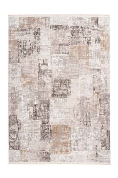 Teppich Kurzflorteppich Ailina 100 Grau 200 x 300 cm, Qiyano, rechteckig, Höhe: 0.12 mm