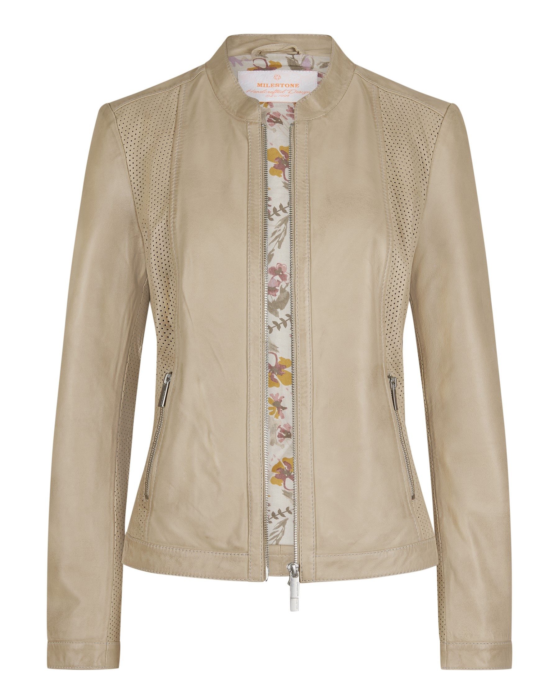 Milestone Lederjacke MSRemi aus feinem Lammleder zum Teil perforiert günstig online kaufen