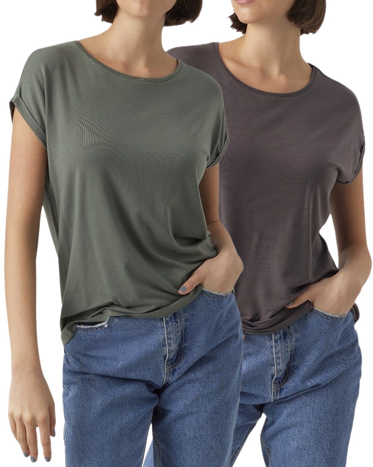 Vero Moda T-Shirt Stilvolles Basic Shirt günstig online kaufen