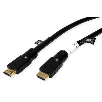 ROLINE UHD HDMI 4K Kabel, mit Repeater Audio- & Video-Adapter HDMI Typ A Männlich (Stecker) zu HDMI Typ A Männlich (Stecker), 1000.0 cm