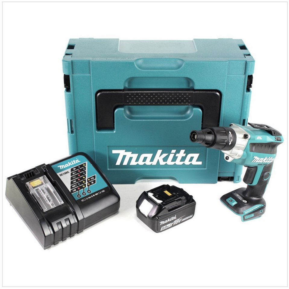 Thumbnail - Makita Akku-Magazinschrauber DFS 251 RT1J 18 V Li-Ion Trockenbauschrauber Brushless im Makpac mit