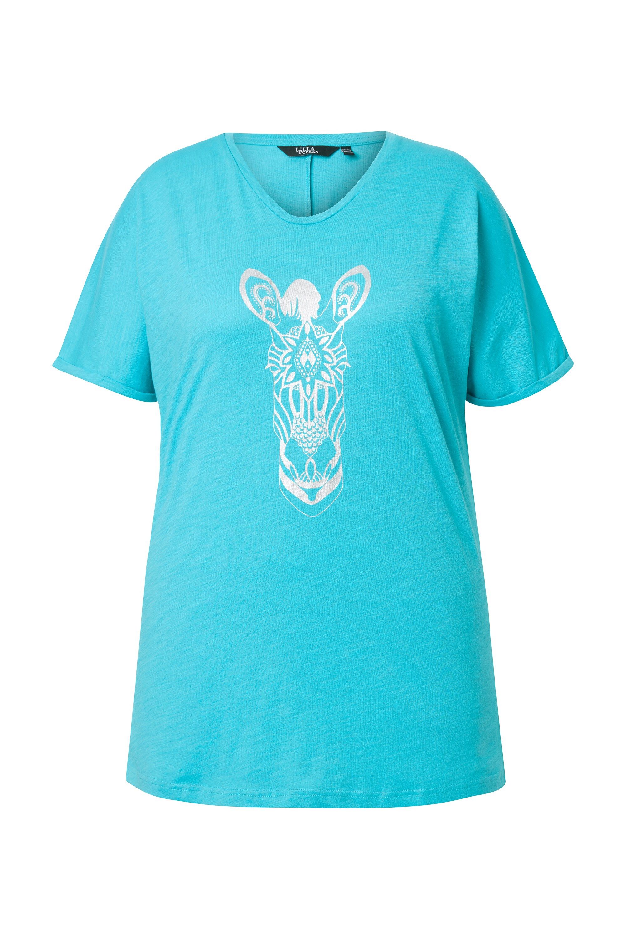 Ulla Popken T-Shirt T-Shirt Tiermotiv Oversized günstig online kaufen