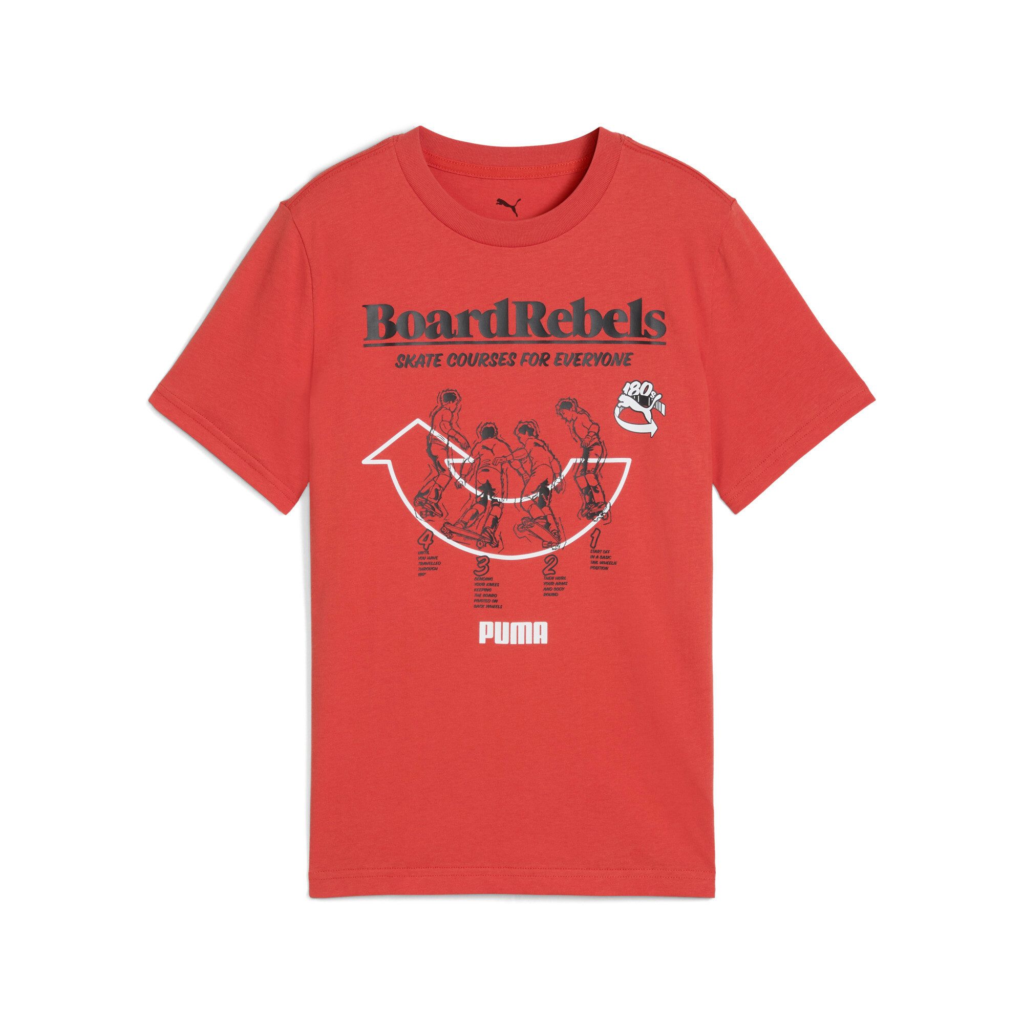 PUMA T-Shirt MID90S GRAPHIC TEE I B für Jugendliche, reguläre Passform, Kurzarm, mit Gummiprint