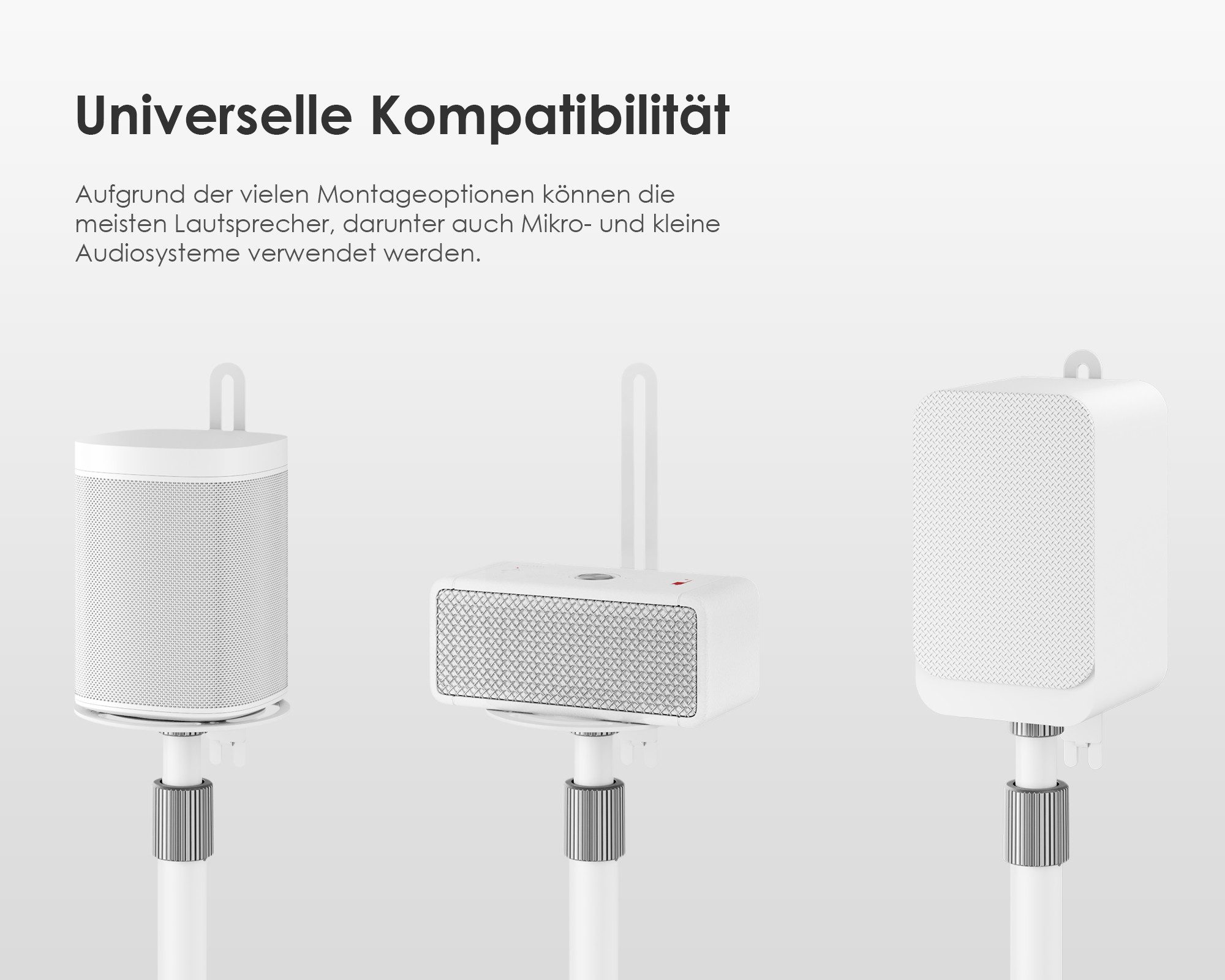 FITUEYES Lautsprecherständer, (höhenverstellbar, aus Metall, Kabelmanagement, Tragkraft 5 kg)