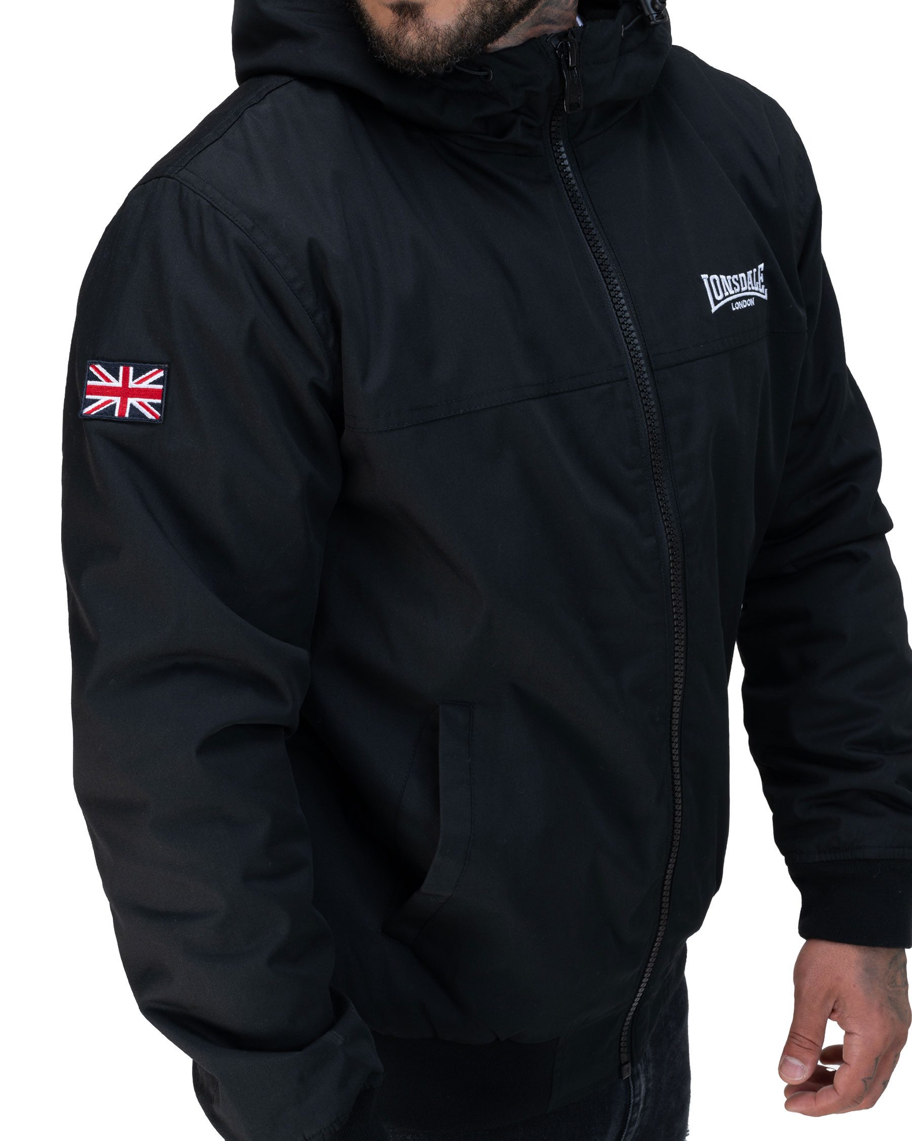 Lonsdale Fleecejacke Lonsdale Herren Jacke Dunster (Packung, 1 Jacke) mit Kapuze – Bild 4 von 5
